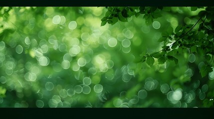 natural green bokeh background : Generative AI