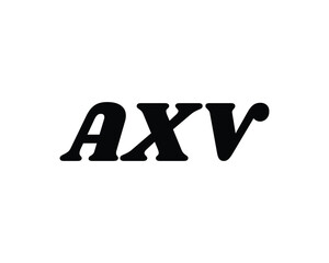 AXV logo design vector template