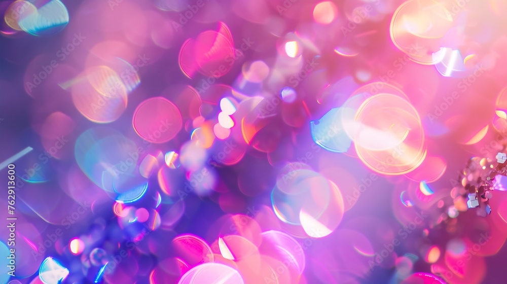 Poster light colorful background beautiful bokeh : generative ai
