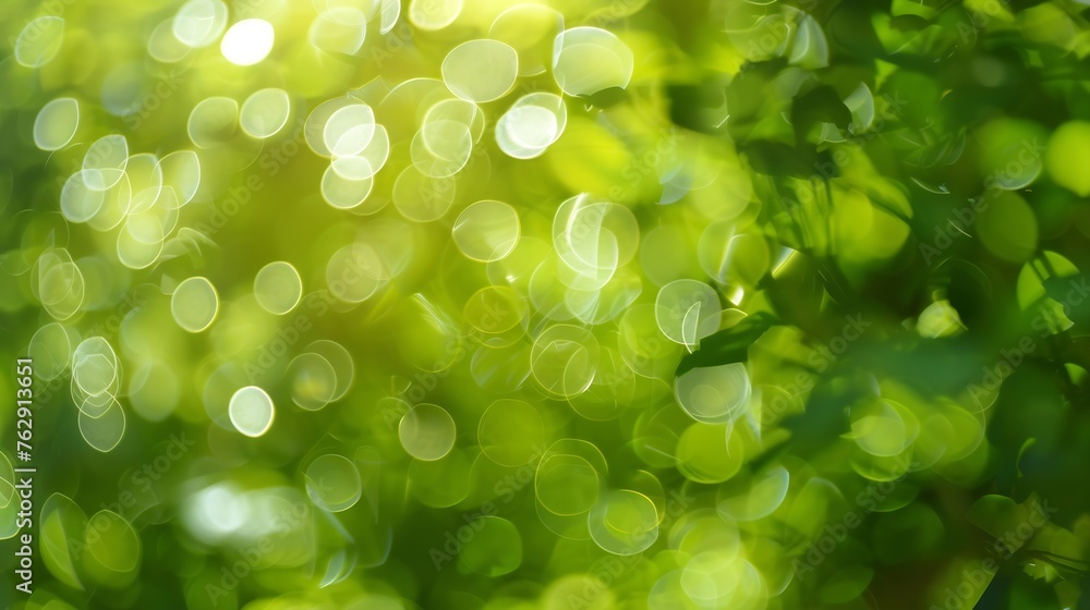 Poster green bokeh light background blur : generative ai
