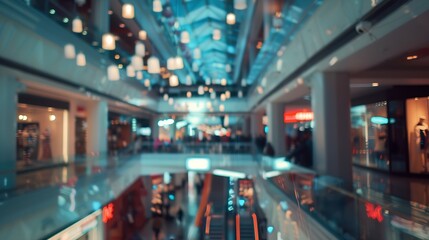 Blur view of shopping mall : Generative AI