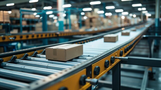 Conveyor belt system automating the sorting process in a distribution center