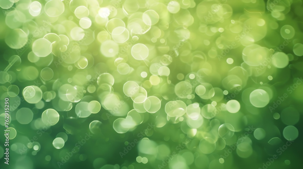 Poster abstract green bokeh background : Generative AI