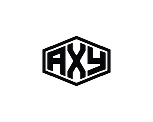 AXY logo design vector template