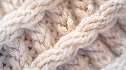 Fototapeta na wymiar Close-Up Texture of Knitted Wool Fabric