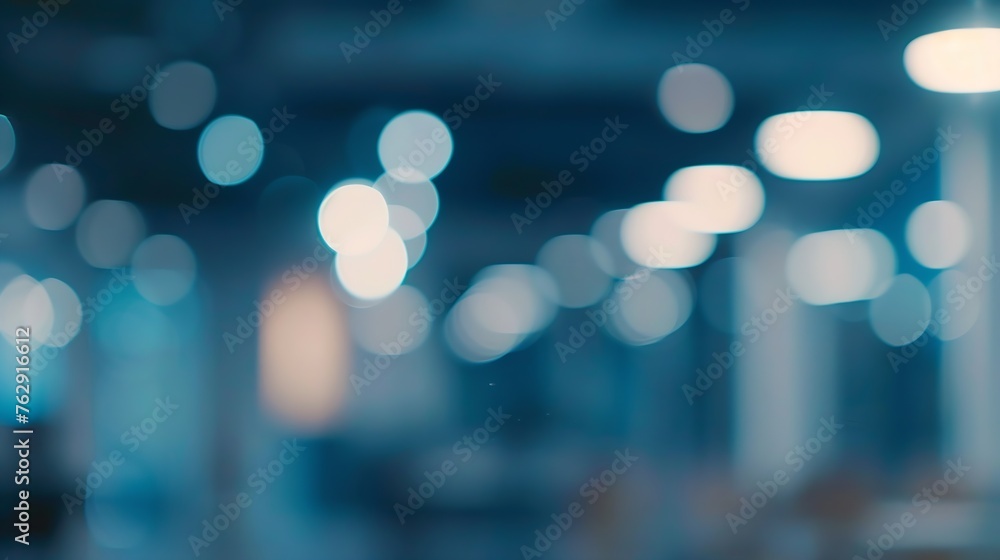 Poster atmosphere around office blur background with bokeh : generative ai