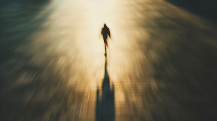 blurry person walking : Generative AI