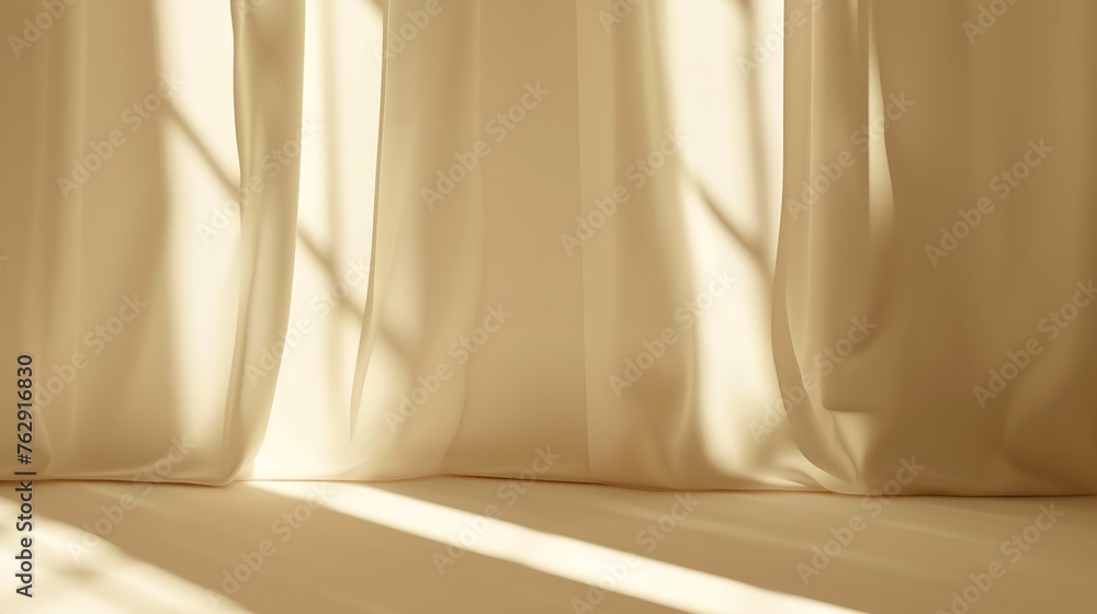 Poster minimalistic abstract gentle light beige background for product presentation with light and shadow o