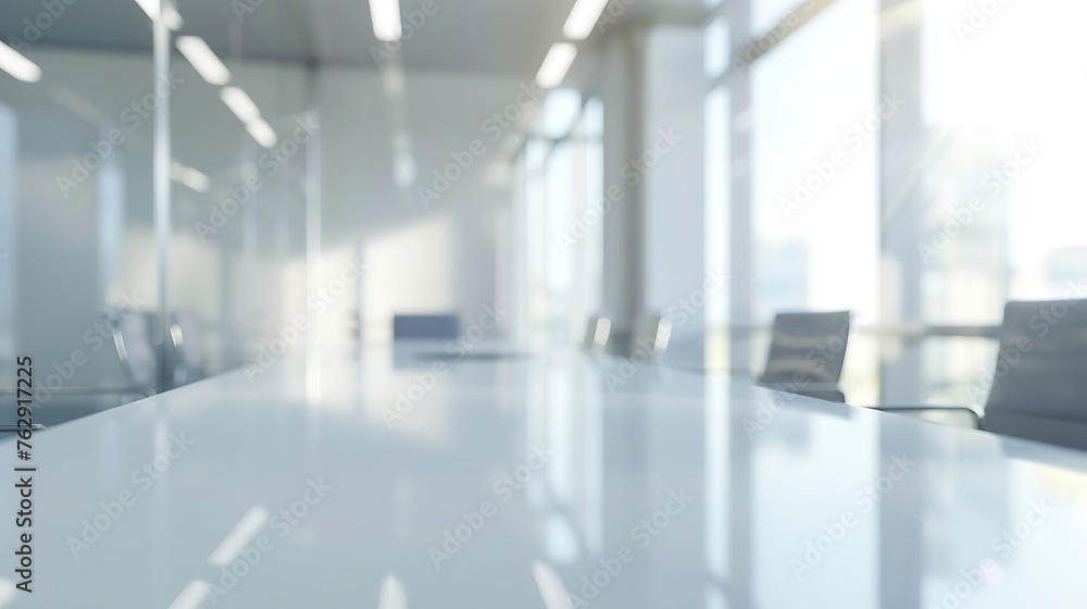 Poster light blurred background blur modern contemporary office and meeting roominterior design with panora