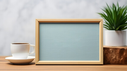 Mockup poster frame close up 