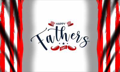 Happy Fathers Day greeting with hand written lettering