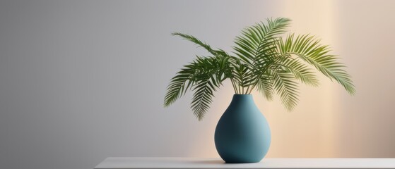ceramic vase with plant minimalist look and modern design