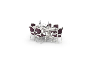 luxury dining table 3d