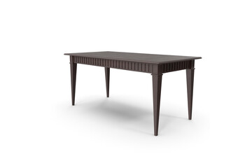 table on a white background