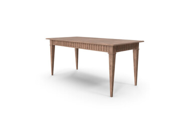 wooden table isolated on white