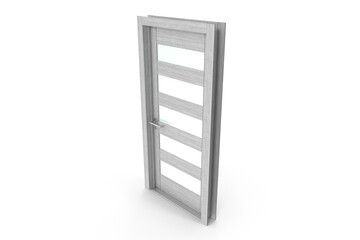 wooden door isolated on white background