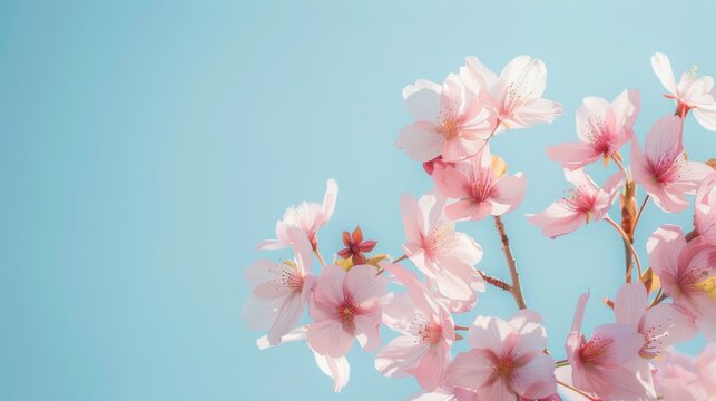 Here is the image based on your description It portrays the essence of spring with beautiful pink cherry blossoms, capturing the details and beauty of the season