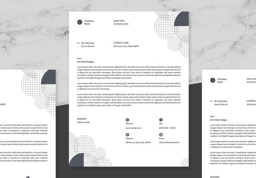 White and Grey Business Letterhead
