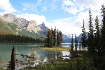 Summer On Maligne Lake, Jasper National Park, Alberta