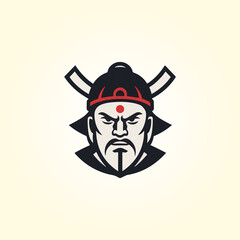 Logo samurai icon character