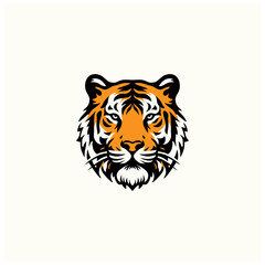 tiger head vector drawing logo