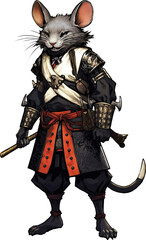 Samurai Rat Character Design