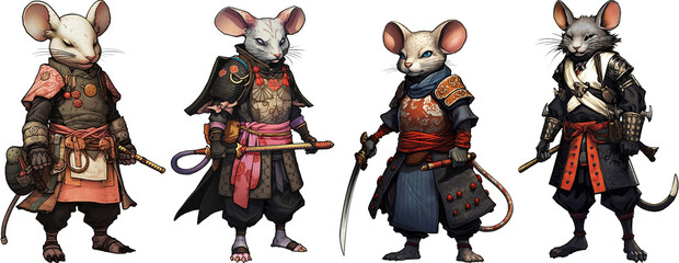 Samurai Rat Character Design