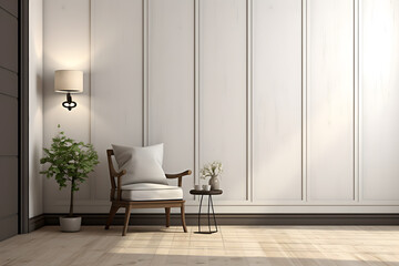 Home mockup, farmhouse hallway interior background