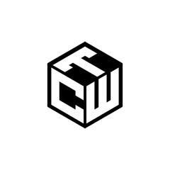 CWT letter logo design in illustration. Vector logo, calligraphy designs for logo, Poster, Invitation, etc.