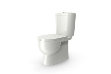 toilet bowl isolated on white