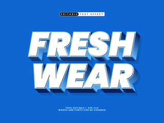 fresh wear editable text effect