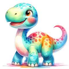 watercolor dinosaur transparent background