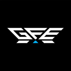 GFE letter logo vector design, GFE simple and modern logo. GFE luxurious alphabet design