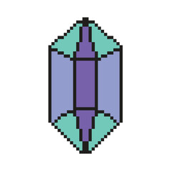Fototapeta premium Diamond with pixel art design