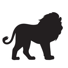free vector lion   silhouette design logo