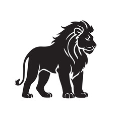 free vector lion  silhouette design logo