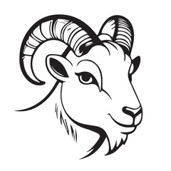 free vector goat  design logo
