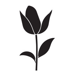 free vector flower silhouette design logo