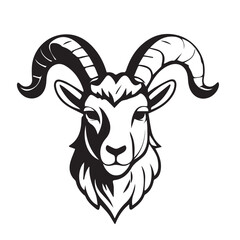 free vector  goat silhouette design logo