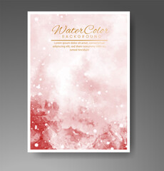 Cover template with watercolor background. Design for your cover, date, postcard, banner, logo.