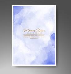 Cover template with watercolor background. Design for your cover, date, postcard, banner, logo.