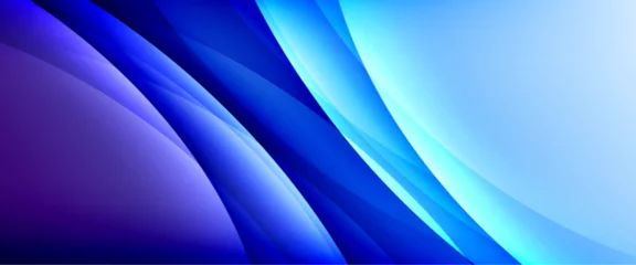 Foto op Plexiglas Dynamic flowing waves on gradient color background. Vector illustration For Wallpaper, Banner, Background, Card, Book Illustration, landing page © antishock