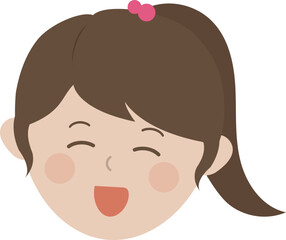 귀엽게 웃는 어린이 눈웃음