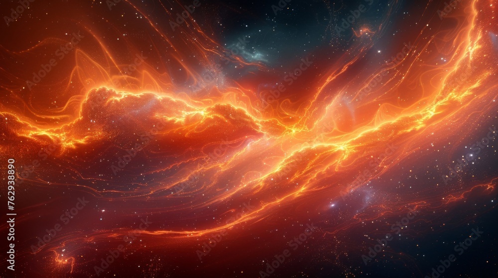 Poster waves of ethereal light sweep across the vast expanse pulsating with unrestrained vigor each strand 