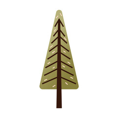 Trees flat design with texture color