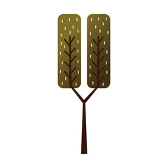 Trees flat design with texture color