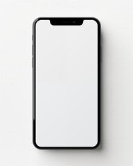 front view smartphone mockup blank white display phone