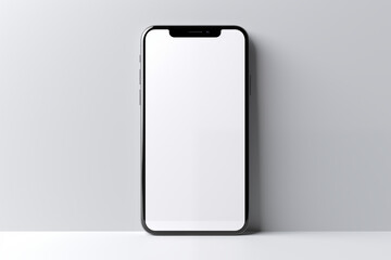 front view smartphone mockup blank white display phone