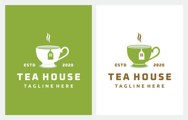 Tea House Cup Mug logo design inspiration
