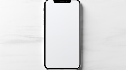 front view smartphone mockup blank white display phone - obrazy, fototapety, plakaty